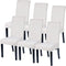 SearchI Dining Room Chair Covers Soft Stretch Removable Kitchen Parson Chair Slipcovers Set of 6 Chair Seat Protective Covers for Dining Room, Wedding, Banquet, Party, Decoration