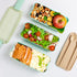 UHAPPYEE Bento box Japanese Lunch Box,Lunch Box Kit 3-In-1 Compartment,Leak-proof Wheat Straw Lunch Container Bento Lunch Box for Adults/Kids (Green)