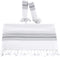 Hand Towels for Bathroom (Set of 3) Boho Turkish Kitchen Towels, Decorative Farmhouse Towels for Kitchen, Fringe Tea Dish Cloth Set, Quick Dry and Highly Absorbent (18 x 38 inches) (Grey)