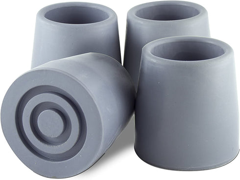 Essential Medical Supply Replacement Walker/Commode Tips, Gray, 1"