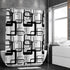 Black and White Shower Curtain Modern Black Geometric Shower Curtain Abstract Fabric Shower Curtain for Bathroom Decorative Waterproof with 12 Hooks, 72 x 72 Inches