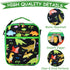 Kasqo Lunch Box Bag for Kids, Insulated Cute Lunch Bag with Shoulder strap Water Bottle Holder Mini Cooler Thermal Meal Tote Kit for Toddler Boys and Girls, Black Dinosaur