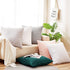 PHF 100% Cotton Jacquard Euro Sham, 26" x 26", Set of 2, Home Decorative Euro Throw Pillow Covers for Couch Sofa Bed, No Filling, White