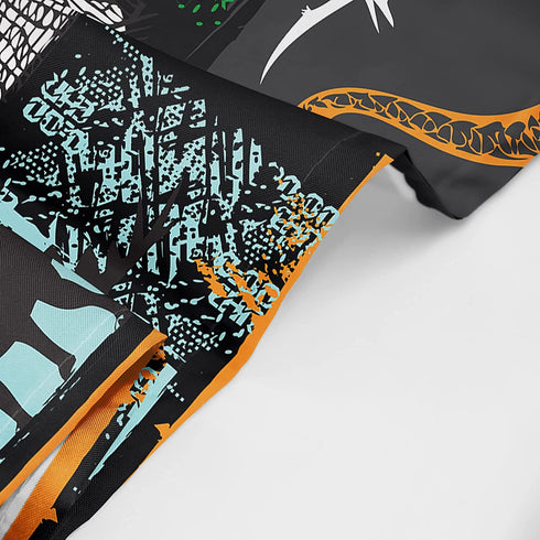 Emvency 72"x72" Shower Curtain Waterproof Bathroom Home Decor Shark Dino Pattern for Original Design with Dinosaur Grunge for Boys Kids Summer Polyester Fabric Adjustable Hooks Set