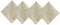 Barcelona Luxury Damask Fabric Napkin Set by Newbridge, 100% Polyester, No Iron, Soil Resistant Party, Banquet and Holiday Napkins, Set of 4 Fabric Napkins, Antique White