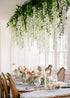 MEHELANY Artificial Wisteria Flower Garland 12Pcs 45Feet Fake Wisteria Flower Vine with Greey Leaves Hanging Silk Flower Garland for Home Decor Wedding Arch Backdrop Decor (Cream, 12) ¦ ¦