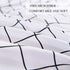 Twin Duvet Cover Set, 2 Piece - 68x90 1200 TC Plain Microfiber Down Quilt Bedding Cover with Zipper Ties for Women Rustic Farmhouse, White Grid