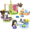 Mega Barbie Animal Grooming Station Building Set, 97 Bricks and Pieces with Fashion and Roleplay Accessories, 3 Micro-Dolls, 1 Panda, 1 Koala, 1 Turtle and 2 Sloths, Toy Gift Set for Ages 5 and up