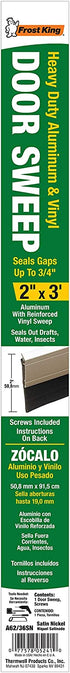 Frost King A62/36SN Heavy Duty Sweep, 2in x 36in, Satin Nickel
