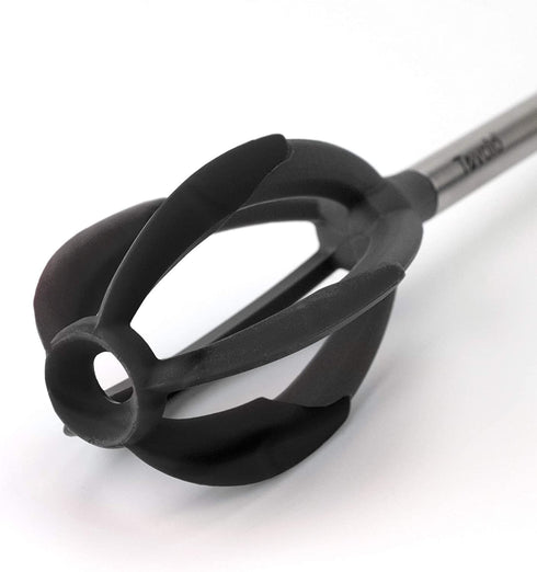 Tovolo Better Tool Silicone-Coated Quick-Mix Spatula Whisk Scraping Bowls Clean, Batter Hand Mixer & Cooking Utensil, BPA-Free & Dishwasher-Safe, 1 EA, Charcoal