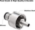 2 PCS€‘MRbrew Stainless Carbonation Cap, Ball Lock Type 5/16" Barb Counter Pressure Bottle Filling Cap with 4 Extra O-Rings, Fits Most Home Brew Soda & Beer Carbonation Systems