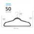 Zober Premium Quality Space Saving Velvet Hangers Strong and Durable Hold Up to 10 Lbs - 360 Degree Chrome Swivel Hook - Ultra Thin Non Slip Suit Hangers, Grey - 50 Pack