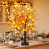 20-inch Fall Lighted Maple Tree, 24 Acorns LED Lights, Battery Operated Thanksgiving Table Decoration Tree, DIY Artificial Tree for Home Desktop Fireplace Autumn Harvest Tabletop Indoor Decor