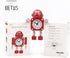Betus Non-Ticking Robot Alarm Clock Stainless Metal - Wake-up Clock with Flashing Eye Lights and Hand Clip (Ruby Red)