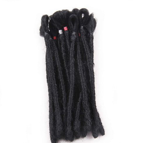 Dsoar 6 inch Handmade Dreadlocks Extensions Men's Dreadlocks Fashion Reggae Hair Hip-Hop Style 20 Strands/Pack Synthetic Dreadlocks Hair For Men