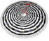 FREEHOTU Halloween Spiders Black and White Striped Christmas Tree Skirt 48" Gorgeous Edge Tassel Lace for Xmas Ornaments Decoration