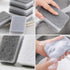 Hemoton 10pcs Kitchen Sponges for Dishes Scrub Sponges Dual-Sided Dishwashing Sponges for Kitchen (Grey)