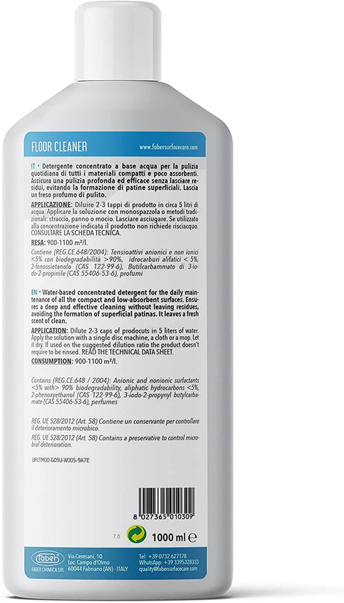 Floor Tile Cleaner - Faber - Floor Cleaner for Mopping -Mop Cleaning Solution - Tile Cleaner - Floor Cleaner Liquid - Floor Cleaner Concentrate - Quick Shine Floor Cleaner Mopping Solution