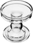 Yeeco Glass Candle Holder, 3.5" Tall Pillar Candle Holder, Candle Stand Set of 2, Crystal Candle Holders for Wedding, Dining, Birthday