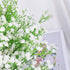 Artificial Baby Breath Gypsophila Flowers Bouquets 15 pcs Real Touch Flowers for Wedding Party DIY Wreath Floral Arrangement Home Decoration (White)