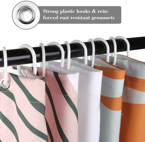 Uphome Abstract Shower Curtains for Bathroom Fabric Modern Aesthetic Art Shower Curtain Set with Hooks Cute Spring Plant Printed Bath Curtain Heavy Duty,60x72