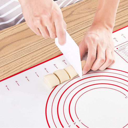 Silicone Pastry Mat with Measurements, Large and Thick Baking Mat, Non-Slip, Free of BPA, Fondant and Cake Rolling Mat, Kitchen Countertop Mat, Oven Liner Pie Crust Mat, Nonstick Dough Mat, 32" x 24"