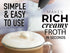 Zulay Original Milk Frother Handheld Foam Maker for Lattes - Whisk Drink Mixer for Coffee, Mini Foamer for Cappuccino, Frappe, Matcha, Hot Chocolate by Milk Boss (Black)