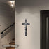 Wellcho Black Enamel Crucifix Wall Cross -Saint Benedict Metal Wall Art-7 Inch Cross Give Blessing and The Spiritual Sacred:Faith Gift for your Acquaintances