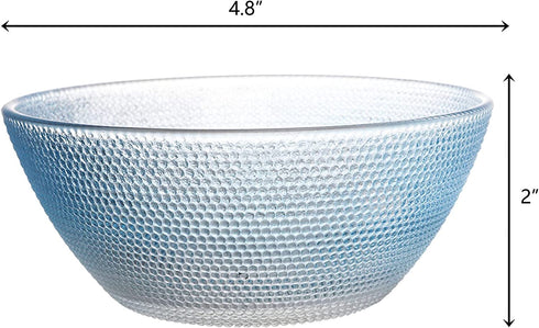Hedume Set of 12 Colorful Glass Bowls, 8.5 OZ Glass Prep Bowls, Stackable Glass Salad Bowl, Glass Prep Bowls Serving Bowls for Kitchen Prep, Dessert, Dips, Candy, Nuts, Snack