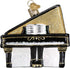Old World Christmas Musical Instruments Glass Blown Ornaments for Christmas Tree Baby Grand Piano 3x3