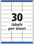 AVERY Matte Frosted Clear Address Labels for Inkjet Printers, 1" x 2-5/8", 300 Labels (18660)