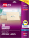 AVERY Matte Frosted Clear Address Labels for Inkjet Printers, 1" x 2-5/8", 300 Labels (18660)
