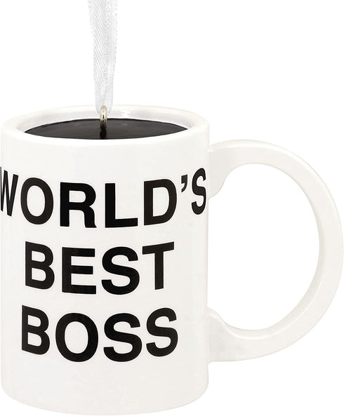 Hallmark Christmas Ornament, The Office World's Best Boss Coffee Mug