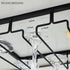 Wine Glass Rack - Under Cabinet Stemware Wine Glass Holder Glasses Storage Hanger, 3 Rows Black 2pack