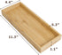 NAUMOO Natural Bamboo Vanity Tray - Slip-Resistant Wooden Bathroom Organizer for Toilet Tank and Counter Top - Spa Home and Kitchen Decor Wood Holder (Small)
