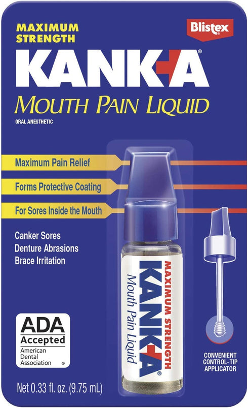 Blistex Kanka Mouth Pain Liquid, Professional Strength , .33 Fluid Ounces