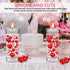 Juinte 2120 Pieces Valentine's Day Vase Filler Wedding Decoration Heart Pearl Red Pink Heart Pearls Water Gels Beads Floating Candles Centerpiece for Valentine Wedding Home Dinning Table Party Decor