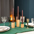 CANDWAX 10 inch Taper Candle Sticks Long Burning Set of 12 - Dripless Dinner Candles for Table Look Like Matte Metallic Candles and are Ideal for Any Occasion - Brown Glitter Taper Candles