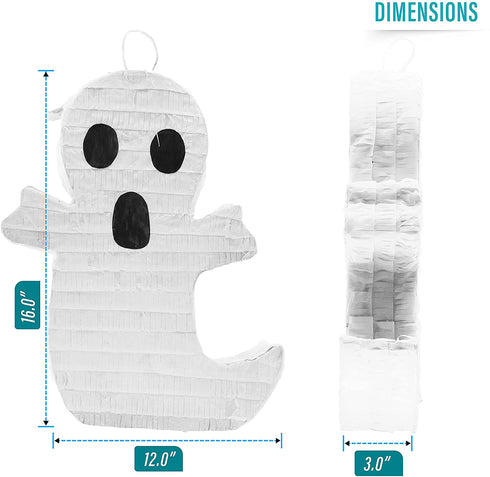 Costume Wizard Spooky Ghost Pinata-Halloween Mexican Pinatas for Birthday Parties and Events,Themed Fillable Pinata for Candy,Toys,and Treats,Fun for Boys and Girls,Includes Hanging String