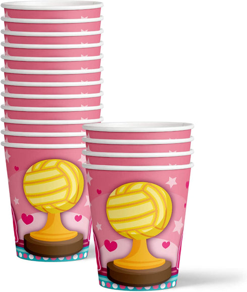 I Love Volleyball Birthday Party Supplies Set Plates Napkins Cups Tableware Kit for 16
