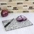 Home Basics Granite (8" x 12", White) Cutting Board