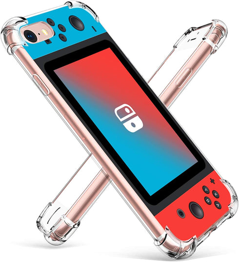 Coralogo for iPhone SE 2022/2020/7/8 TPU Case, Cute Cartoon Funny Design Stylish Slim Clear Fashion Fun Cool Bumper Cover Teens Kids Girls Boys Cases for iPhone SE 2022/2020/7/8 4.7" Blue Games