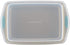Rachael Ray Cucina Nonstick Baking Pan With Lid and Grips/ Nonstick Cake Pan With Lid and Grips, Rectangle - 9 Inch x 13 Inch, Brown