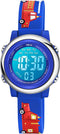 Venhoo Kids Watches for Boys 3D Cartoon Waterproof Silicone 7 Color Flashing Lights Children Toddler Wrist Watch for Boy Little Child