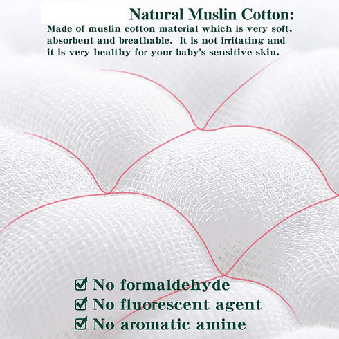 Little Grape Land, Muslin Swaddle Blankets | Muslim Baby Blankets | Baby Receiving Blankets for Girls | Breathable for Newborn Swaddle Wrap, 47 x 47 inches, Set of 3
