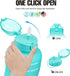 Water Bottles with Times to Drink, 1 Gallon/128oz BPA Free Leak-proof Water Bottle with Time Marker & Straw Perfect for Fitness Gym Camping Outdoor Sports, Water Jug