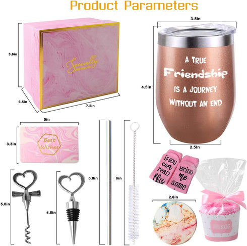 A ture friendship is a journey without an end Tumbler cup gift set gifts for women friendship gifts birthday gifts Tumbler cup