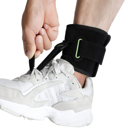 Adjustable Drop Foot Brace Foot Up Afo Brace Unisex Fits for Right /Left Foot Orthosis Ankle Brace Support, Improve Walking Gait, Effective Relieve Pain for Achilles Tendon