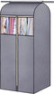 SLEEPING LAMB 54" Garment Bag Organizer Storage with Clear PVC Windows Well-Sealed Garment Rack Cover Hanging Closet Cover for Dresses Coats Jackets Closet Storage, Grey