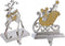 DAJAMAI Christmas Stocking Hangers for Mantel Set of 2, Reindeer Stocking Holders for Fireplace Xmas Mantel Hooks Hanger for Christmas Hanging Stockings Clip for Christmas Decor